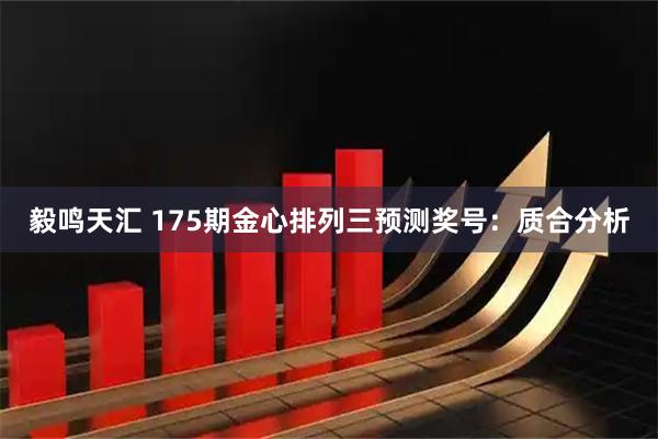 毅鸣天汇 175期金心排列三预测奖号：质合分析
